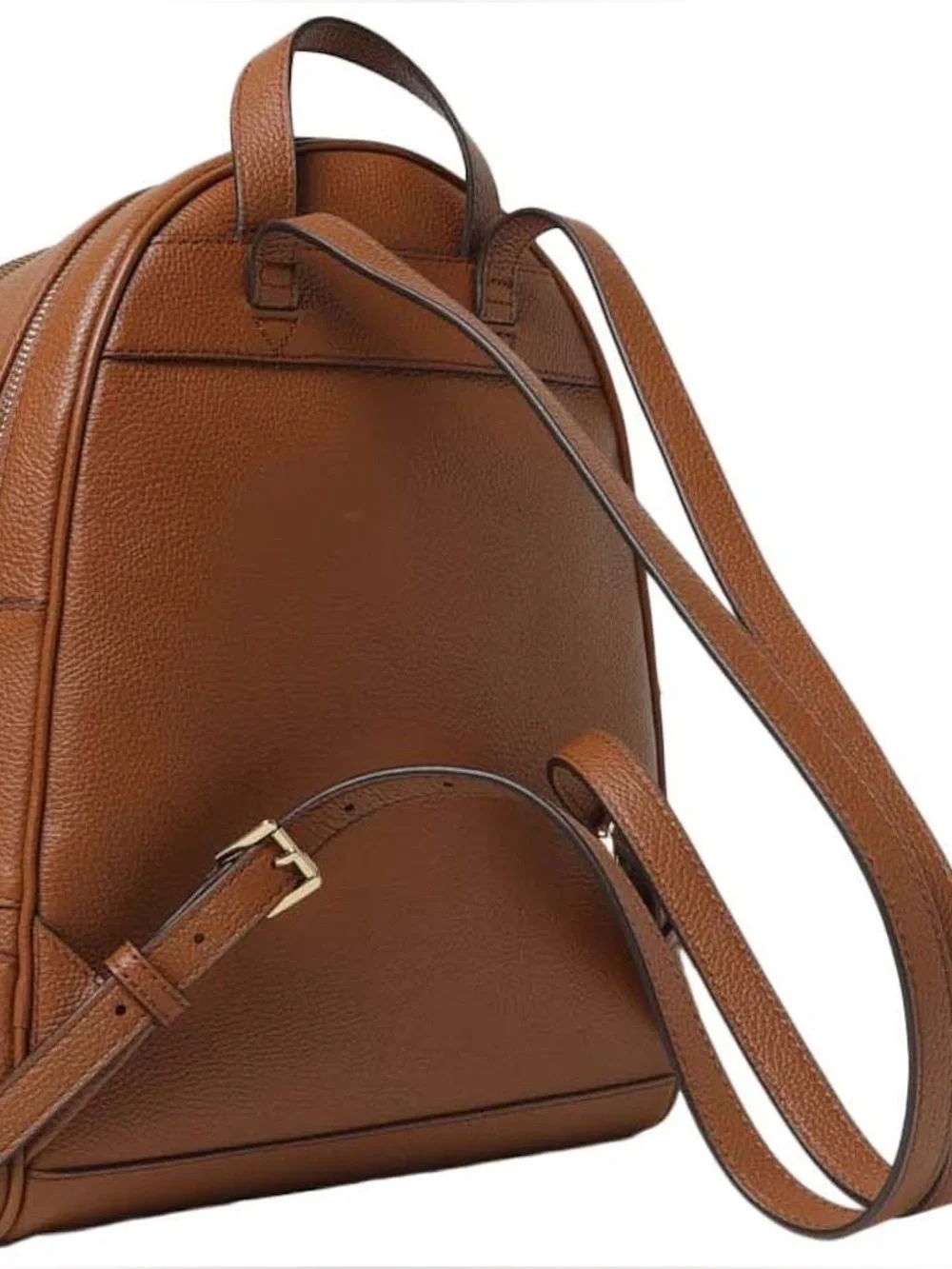 Michael Kors Brown Pebbled Leather Backpack Gold Hardware Bookbag